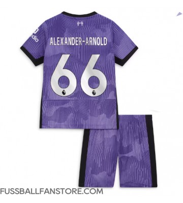 Liverpool Alexander-Arnold #66 Replik 3rd trikot Kinder 2023-24 Kurzarm (+ Kurze Hosen)
